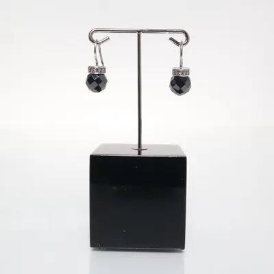 Boucles d'oreilles (Argent, Noir, Transparent) de Ti Sento Argent