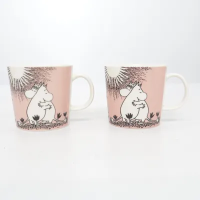 Mugg (Rosa, Vit) från Arabia Finland