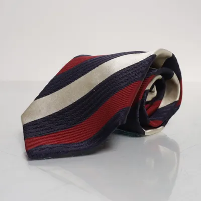 Tie (Blue, Beige, Red) from Ermenegildo Zegna Cotton, Silk