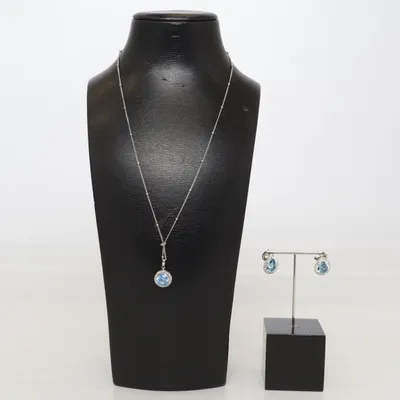Parure de bijoux (Bleu, Argent) Argent