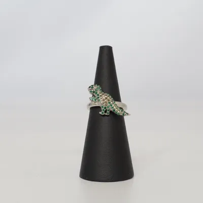 Bague (Argent, Vert) de Zend & Zennufer Argent