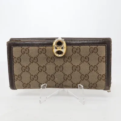 Portemonnee (Bruin, Beige) van Gucci Leer