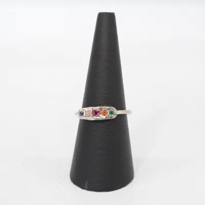 Ring (Silverfärgad, Flerfärgad) från Maanesten Silver