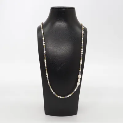 Necklace (White, Multicolored) from Bruna Silver