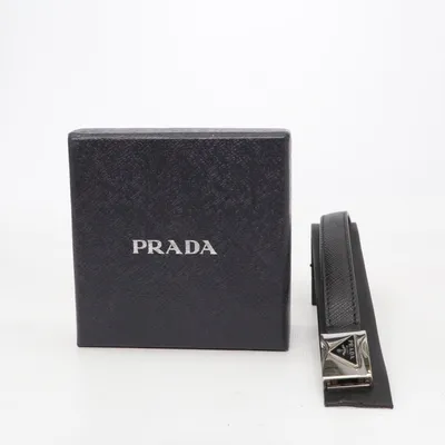 Bracelet (Noir) de Prada Métal inconnu, Cuir