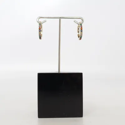 Boucles d'oreilles (Or, Multicolore) Argent