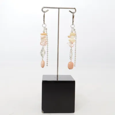 Earrings (Pink, Silver, Multicolored) from Åska Unknown metal