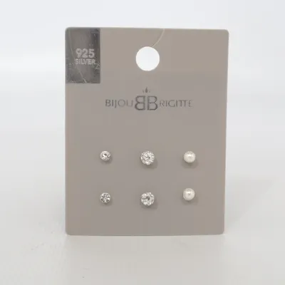 Earrings (Silver, White) from Bijou Brigitte Silver