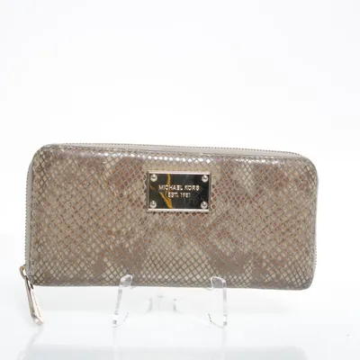 Portemonnee (Beige, Bruin) van Michael Kors Leer