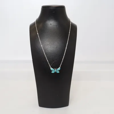 Ketting (Zilver, Turquoise) Zilver