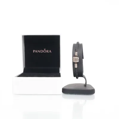 Armband (Zwart) van Pandora Zilver, Onbekend materiaal