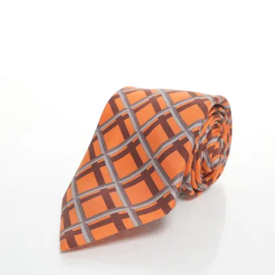Stropdas (Oranje, Meerkleurig) van Hermès Zijde