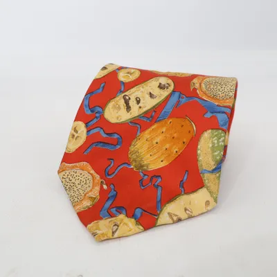 Tie (Red, Multicolored) from Yves Saint Laurent Silk