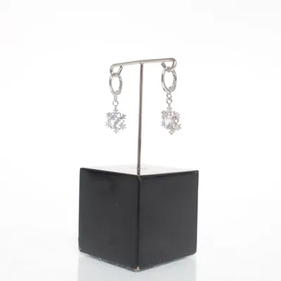 Oorbellen (Zilver, Transparant) Zilver