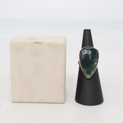 Ring (Silver, Green) from Guldfynd Silver