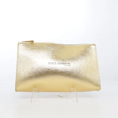 Clutch bag (Gold) from Dolce & Gabbana Parfums Polyurethane, Recycled polyester