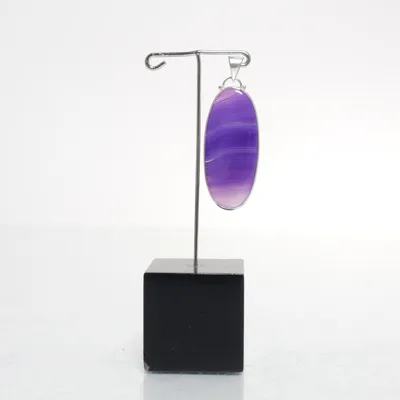 Hänge (Lila, Silverfärgad) Silver, Okänd metall