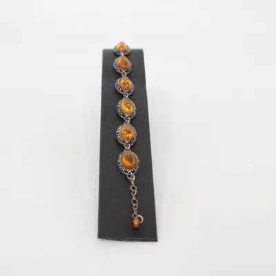 Armband (Bruin, Zilver) Zilver