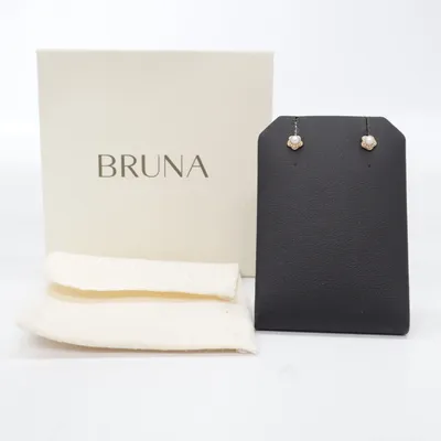 Örhängen (Guldfärgad, Vit) från Bruna Silver