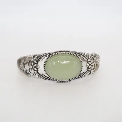 Armring (Natur Hetian Jade echt Silber neu) Silver