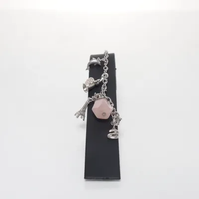 Armband (Silverfärgad, Rosa) Silver