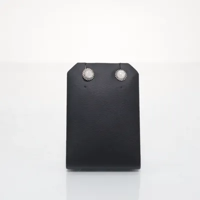 Earrings (Ohrstecker mit Opal-Stein) Silver