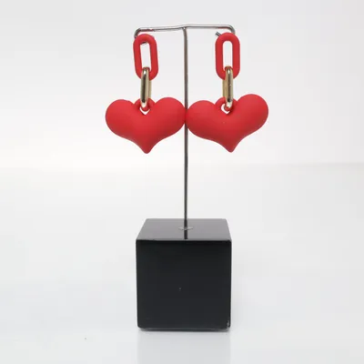 Örhängen (Röd) Silver, Okänd metall