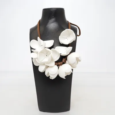 Collier (Blanc, Marron) de Marni at H&M Cuir