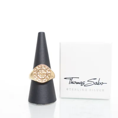 Signet ring (Gold, Transparent) from Thomas Sabo Silver