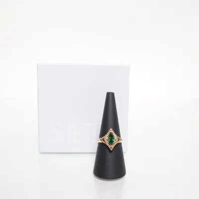 Ring (Groen, Goud) van Safira Zilver