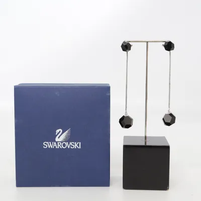 Earrings (Black) from Swarovski Unknown metal