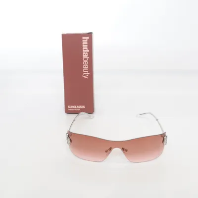 Sonnenbrille (Pink, Silber) von Huda Beauty