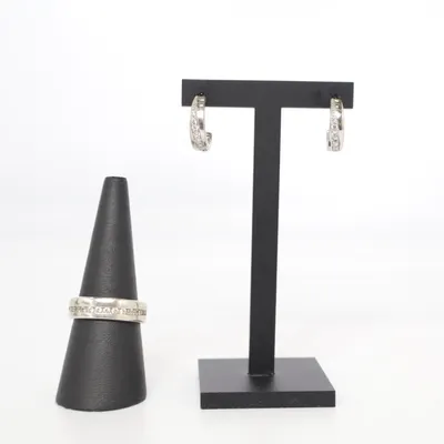 Smyckesset (Silverfärgad, Transparent) från GHA Sweden Silver, Okänd metall