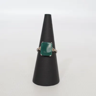 Ring (Silver, Green) Silver