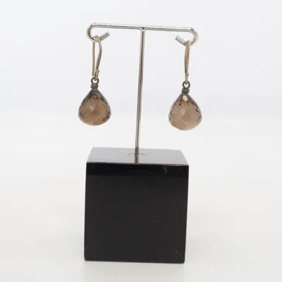 Earrings (Brown, Silver) from Othmar Silver