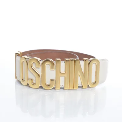 Bælte (Beige, Guld) fra Moschino Læder