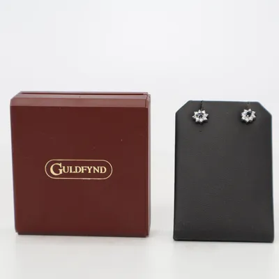Earrings (Blue, Silver) from Guldfynd Unknown metal