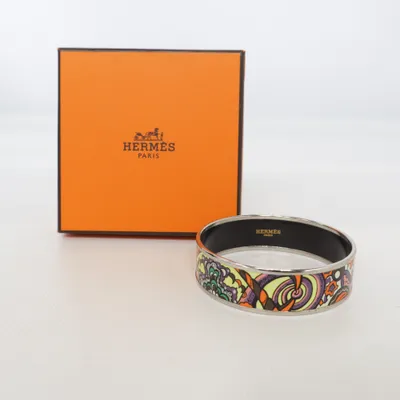 Armband (Schwarz, Silber) von Hermès Unbekanntes Metall