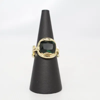 Ring (Gold, Green) Silver