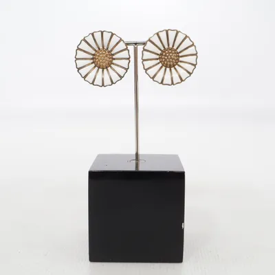 Clipoorbellen (Goud, Wit) van Georg Jensen Zilver