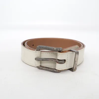 Belt (White, Brown) from Jil Sander Leather