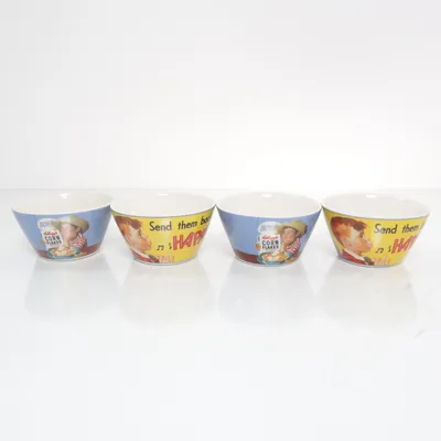 Schaal (Blauw, Geel, Meerkleurig) van Vintage Kellog's