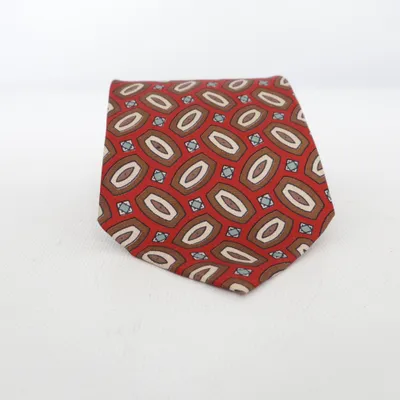 Cravate (Rouge, Multicolore) de Dun Huang Soie