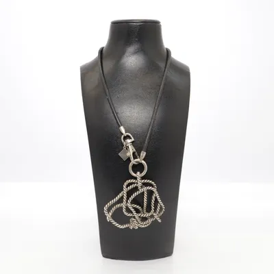 Halsband (Svart, Silverfärgad) från Goods Okänd metall, Skinn