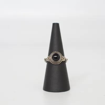 Ring (Zilver, Zwart) Zilver