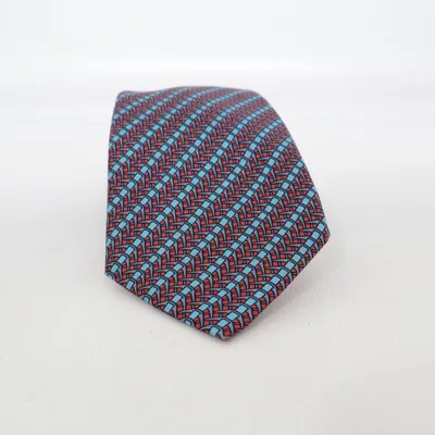 Stropdas (Blauw, Rood, Meerkleurig) van Hermès Zijde