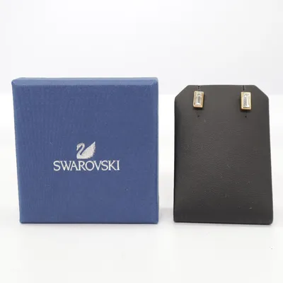 Oorbellen (Goud, Wit) van Swarovski Onbekend materiaal