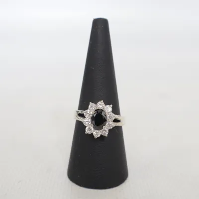 Ring (Silverfärgad, Svart) Silver
