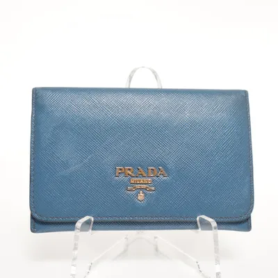 Kaarthouder (Blauw) van Prada Leer