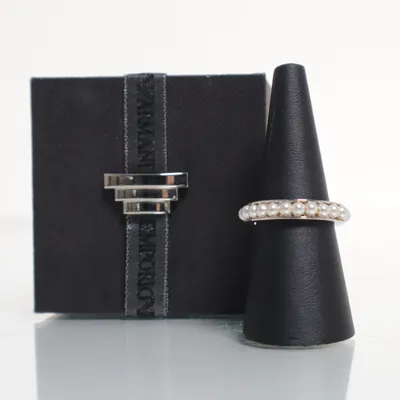 Ring (Zilver, Wit) van Emporio Armani Zilver